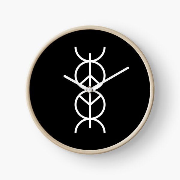Wabi$abi symbol (white) Clock