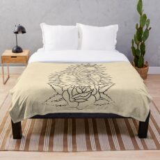 Santa Muerte Throw Blanket
