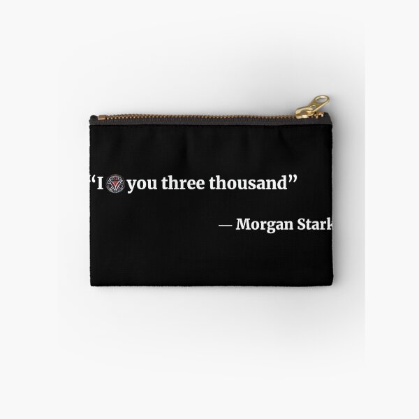 Item preview, I O(love) you three thousand Quote (White typography version) - Morgan Stark designed and sold by TheQuoteBro.