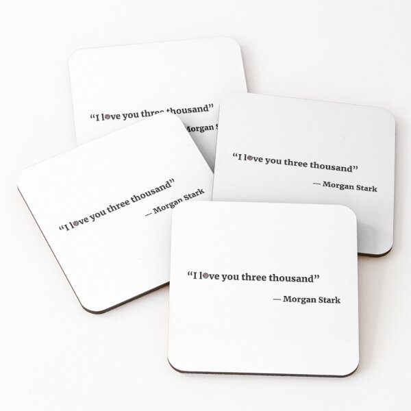 Item preview, I lOve you three thousand Quote (Black typography version) - Morgan Stark designed and sold by TheQuoteBro.