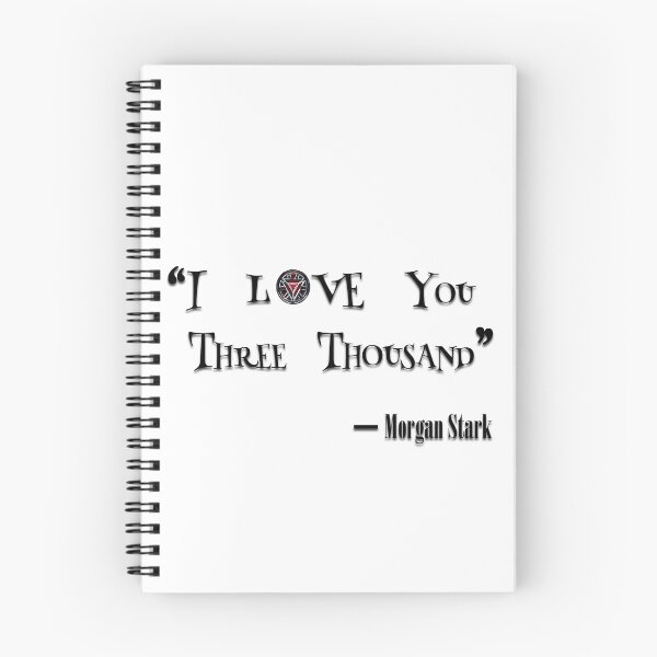 Item preview, I lOve you three thousand Quote (Black typography version) - Morgan Stark designed and sold by TheQuoteBro.