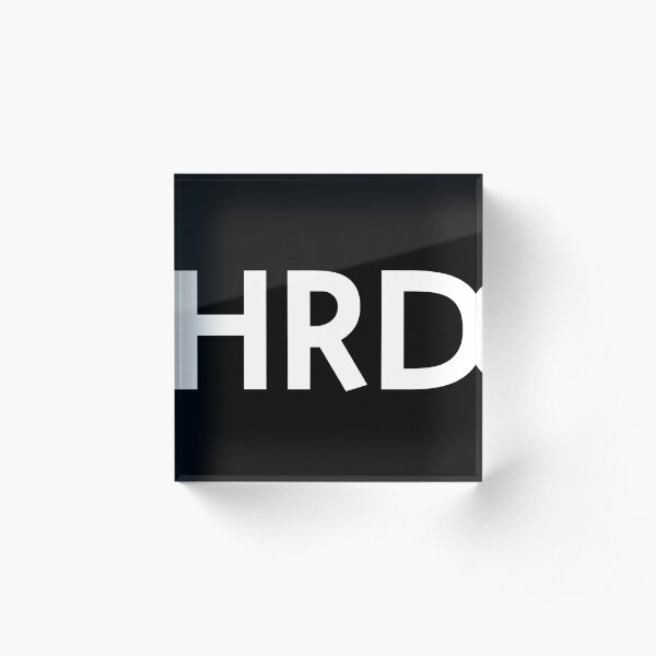 HRD logo (white) Acrylic Block