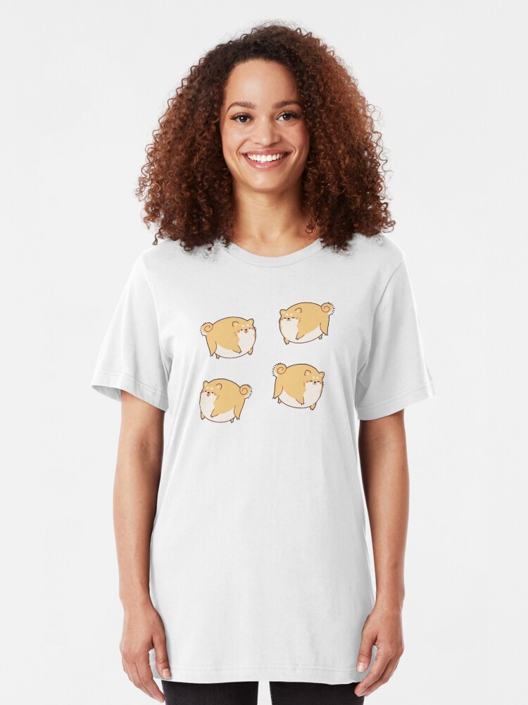 Alternate view of Round Shibes ! Slim Fit T-Shirt