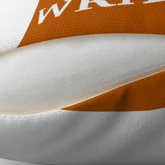 Alternate view of Texas Writing with White Text Throw Pillow