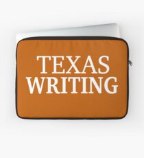 Texas Writing with White Text Laptop Sleeve