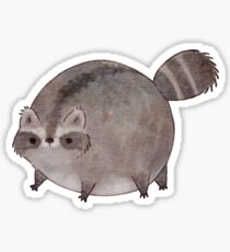 Chubby Trash Panda Glossy Sticker