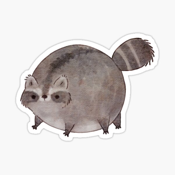 Cute Raccoon Sticker Kawaii Pastel · Creative Fabrica