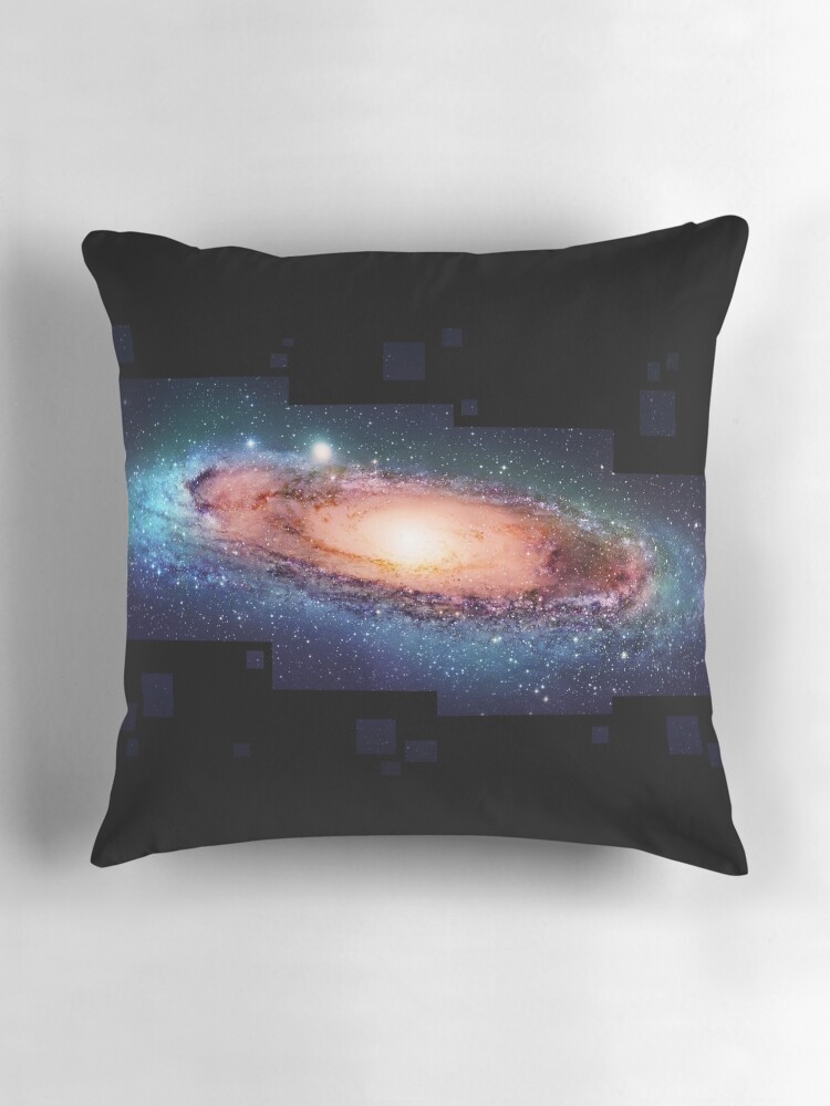 Thumbnail 3 of 4, Pillow, Boxy Andromeda designed and sold by echovolution.