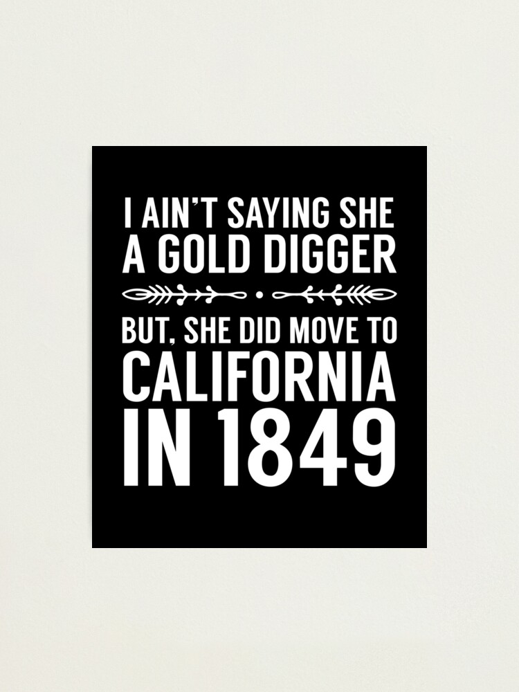 I ain't sayin I'm a gold digger…