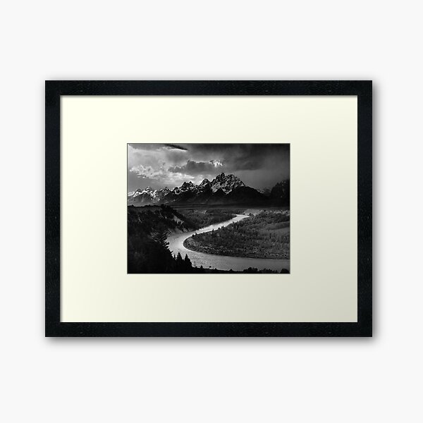 Ansel Adams The Tetons And The Snake River Framed Art Print