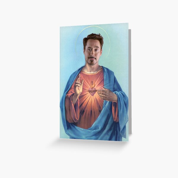 Robert Downey Jesus Greeting Card