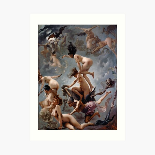 Witches Going To Their Sabbath By Luis Ricardo Falero Art Print