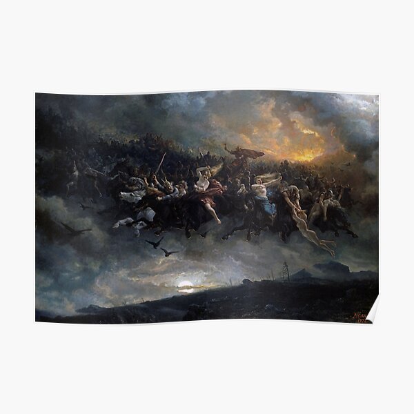The Wild Hunt Of Odin By Peter Nicolai Arbo 1872 Poster