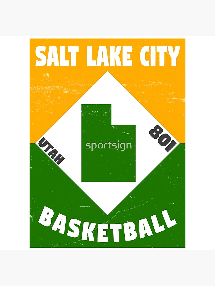 Vintage Utah Throwback Classic Retro Fall Summer Basketball 