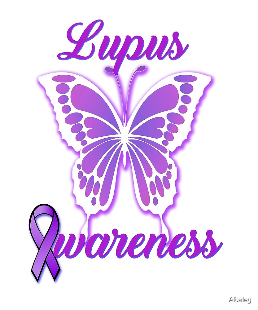 Download "Butterfly Lupus awareness ribbon" by Albaley | Redbubble