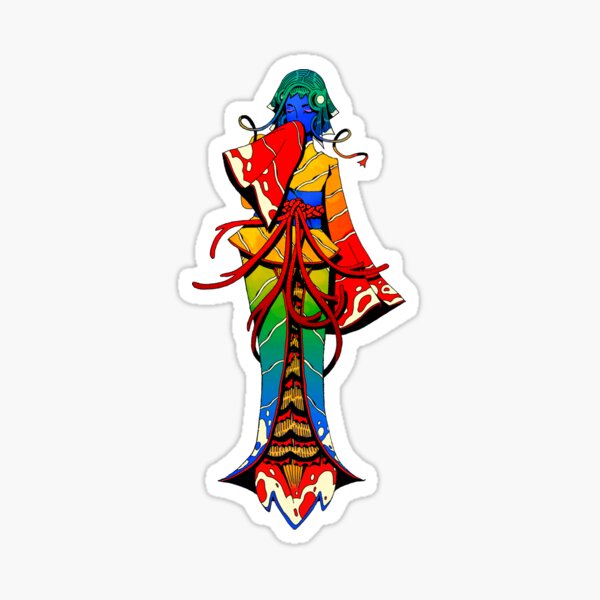 Peacock Mantis Shrimp Mermaid Sticker