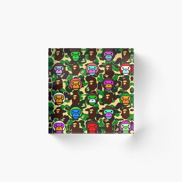 Bape Army Collage Acrylic Block
