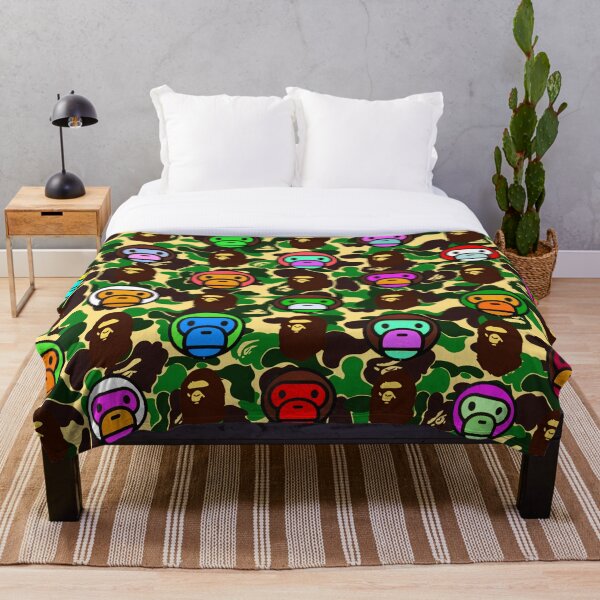 Bape Army Collage Throw Blanket