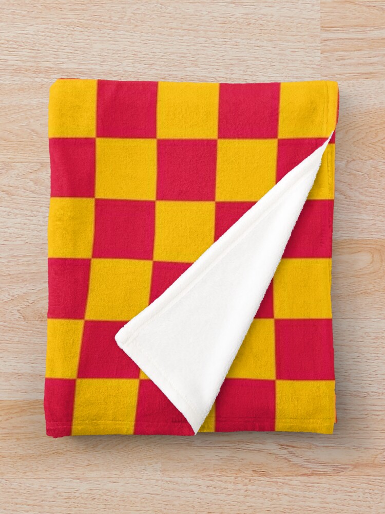 Online Cheap Amber Orange and Crimson Red Checkerboard Throw Blanket Bl-GB1IZJNX