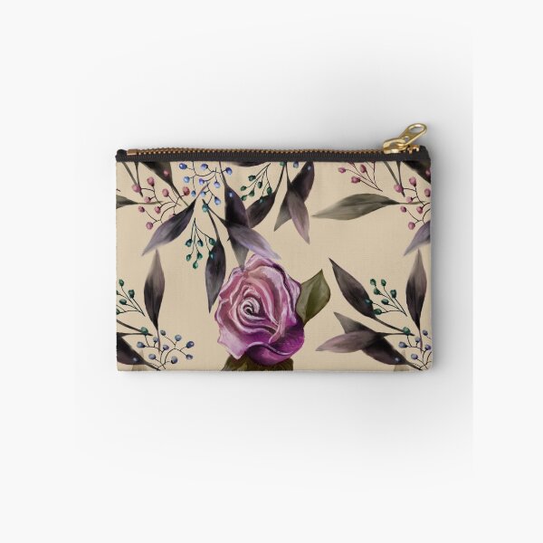 Item preview, Boho purple rose watercolor leafy design designed and sold by ahahdodo.