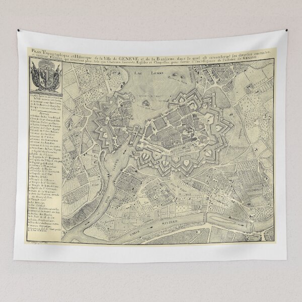 Item preview, Vintage Map of Geneva Switzerland (1825) designed and sold by BravuraMedia.