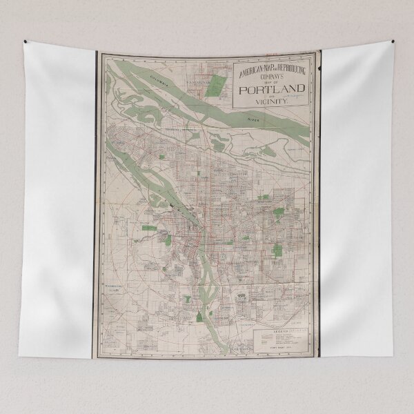 Item preview, Vintage Map of Portland Oregon (1912) designed and sold by BravuraMedia.