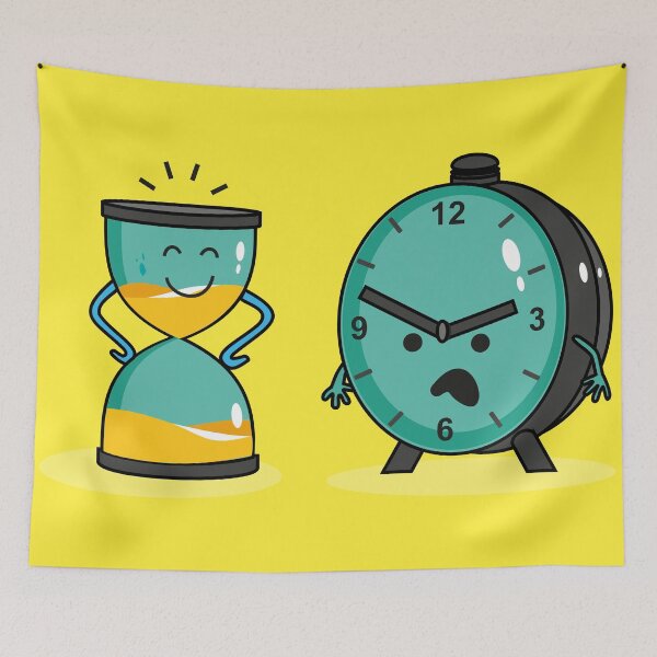 Item preview, Fit sandglass and angry alarm clock designed and sold by stickerium.