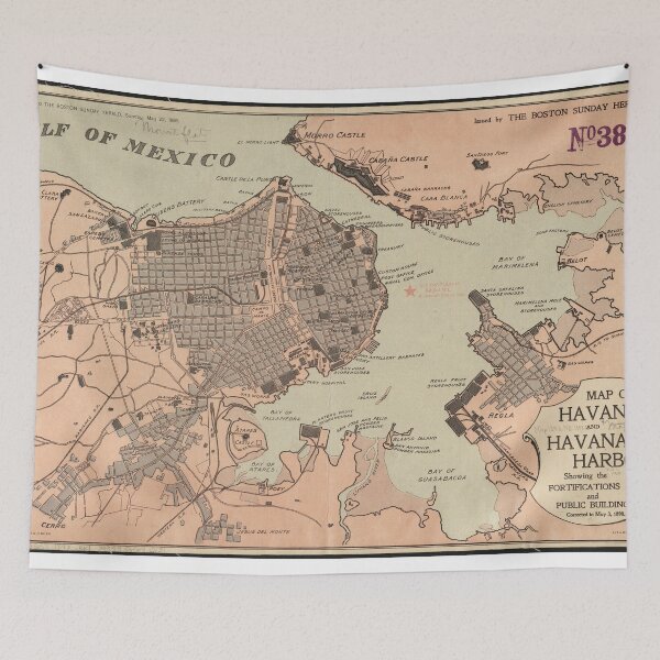 Item preview, Vintage Map of Havana Cuba (1898) 2 designed and sold by BravuraMedia.