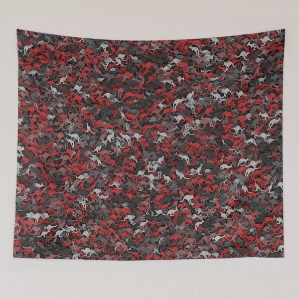 Item preview, Red gray kangaroo camouflage designed and sold by dima-v.