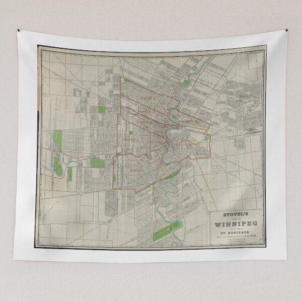 Item preview, Vintage Map of Winnipeg Canada (1917) designed and sold by BravuraMedia.
