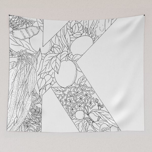 Item preview, Botanical Alphabet Letter K designed and sold by Quill-n-Ink.