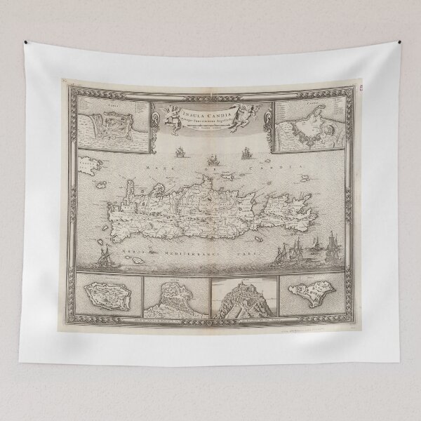 Item preview, Vintage Map of Crete Greece (1680) designed and sold by BravuraMedia.