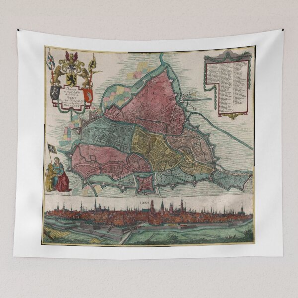 Item preview, Vintage Map of Ghent Belgium (1780) designed and sold by BravuraMedia.