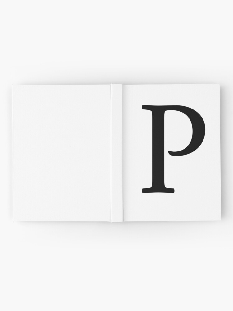 Alphabet P (lowercase letter p), Letter P Hardcover Journal for