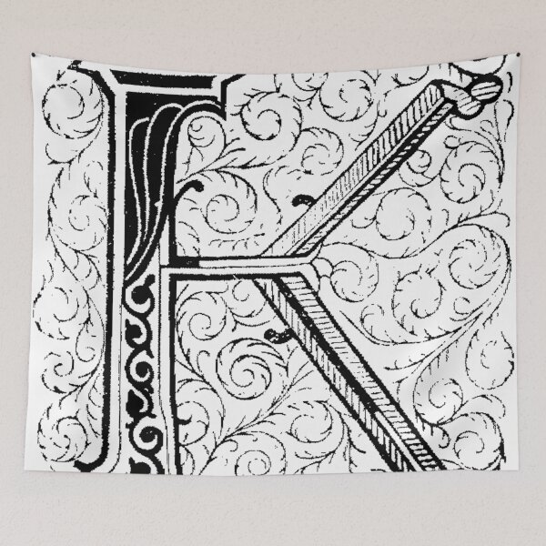 Item preview, Baroque Alphabet Letter K designed and sold by Quill-n-Ink.