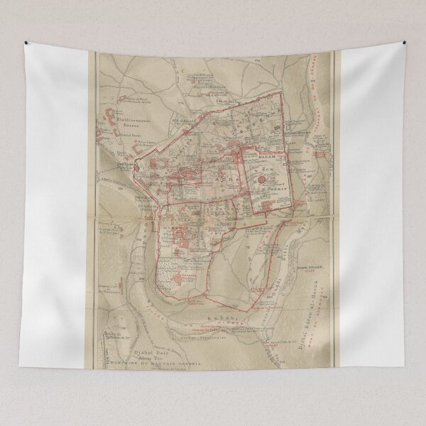 Item preview, Vintage Map of Jerusalem Israel (1896) designed and sold by BravuraMedia.