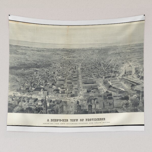 Item preview, Vintage Pictorial Map of Providence RI (1895) designed and sold by BravuraMedia.