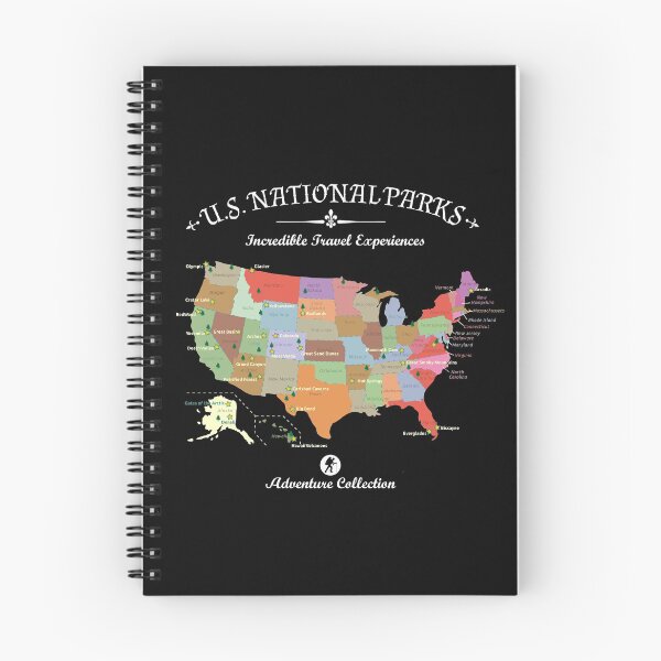 Item preview, US National Parks Map Colorful with all 59 National Parks  designed and sold by alenaz.