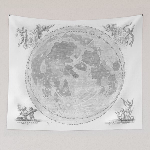Item preview, Vintage Map of The Moon (1647) designed and sold by BravuraMedia.