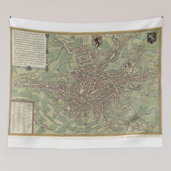 Item preview, Vintage Map of Ghent Belgium (1650) designed and sold by BravuraMedia.