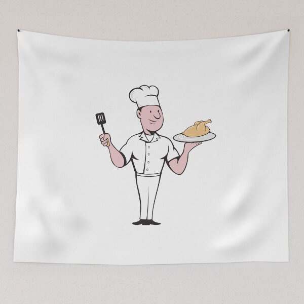 Item preview, Chef Cook Roast Chicken Spatula Cartoon designed and sold by patrimonio.