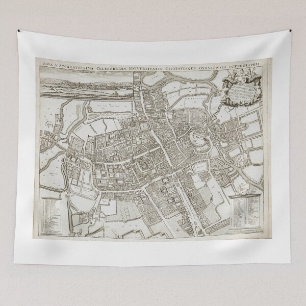 Item preview, Vintage Map of Oxford England (1675) designed and sold by BravuraMedia.