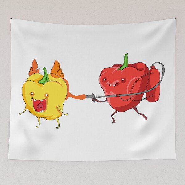 Item preview, Bell peppers with flamethrower designed and sold by stickerium.