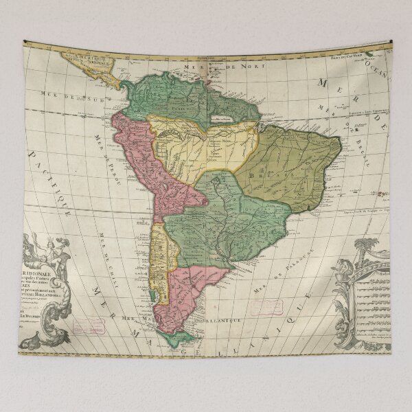 Item preview, Vintage Map of South America (1691) designed and sold by BravuraMedia.