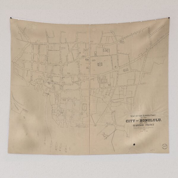 Item preview, Vintage Map of Honolulu Hawaii (1893) designed and sold by BravuraMedia.