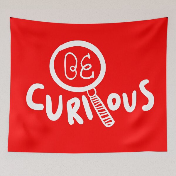 Item preview, Be curious quote lettering designed and sold by nobra.