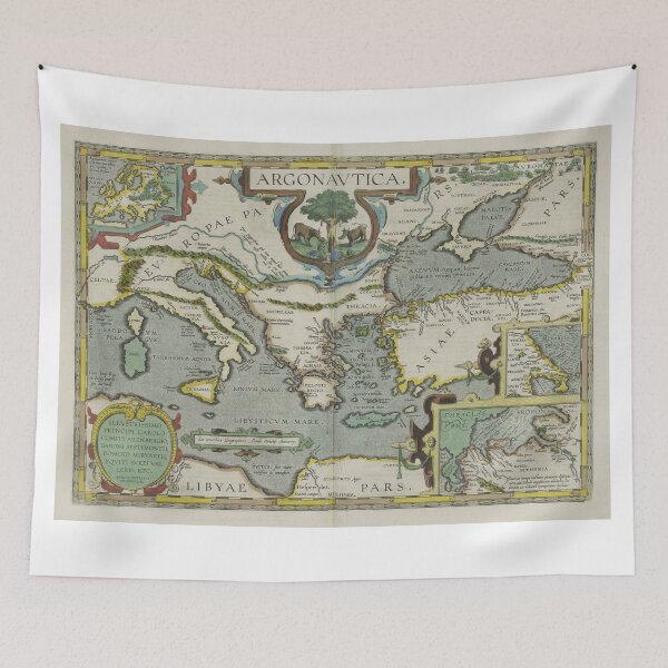 Item preview, Vintage Map of The Mediterranean Sea (1608) designed and sold by BravuraMedia.