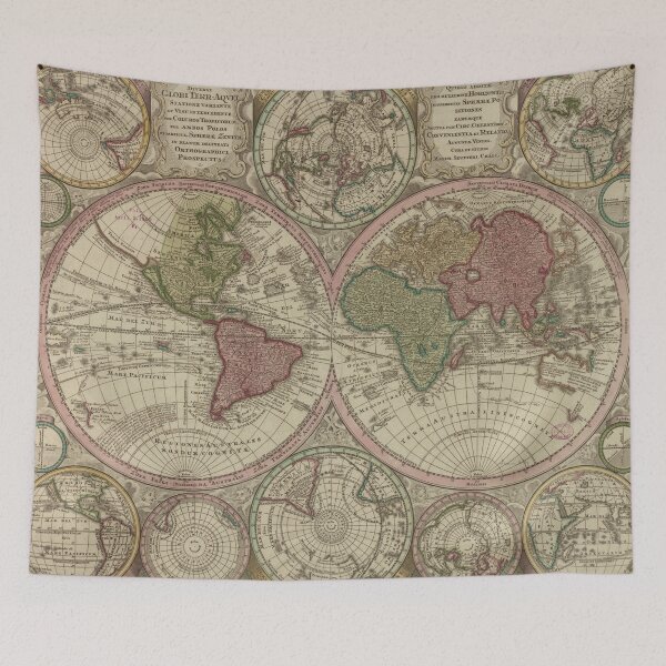 Item preview, Vintage Map of The World (1730) 2 designed and sold by BravuraMedia.