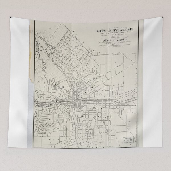 Item preview, Vintage Map of Syracuse New York (1873) designed and sold by BravuraMedia.