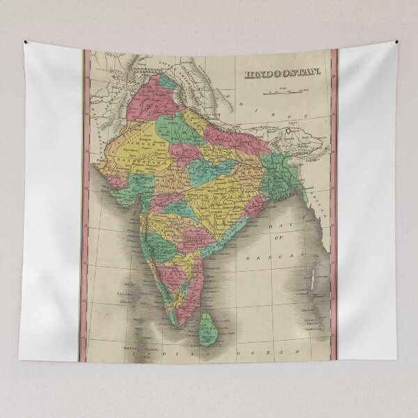 Item preview, Vintage Map of India (1831) designed and sold by BravuraMedia.